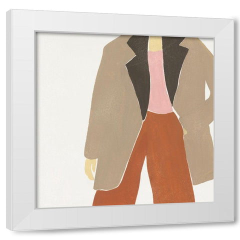 Herself III White Modern Wood Framed Art Print by Wang, Melissa