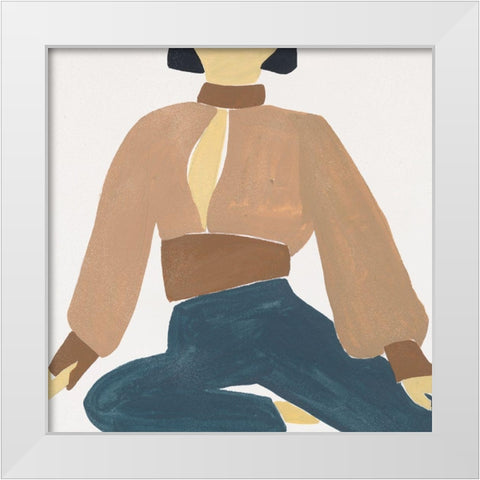 Herself VII White Modern Wood Framed Art Print by Wang, Melissa