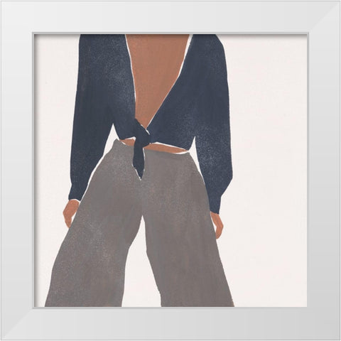 Herself IX White Modern Wood Framed Art Print by Wang, Melissa