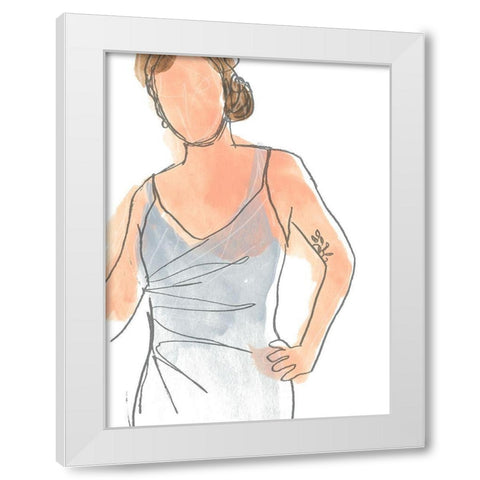 Modern Figure Sketch II White Modern Wood Framed Art Print by Vess, June Erica