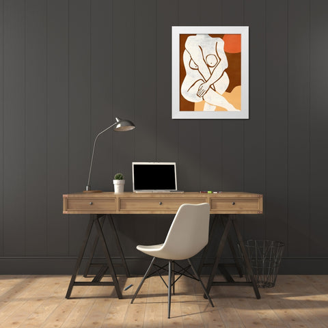 Heat I White Modern Wood Framed Art Print by Wang, Melissa