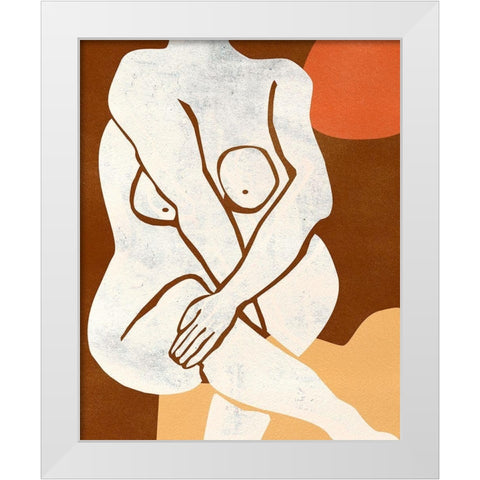 Heat I White Modern Wood Framed Art Print by Wang, Melissa