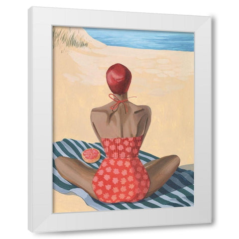 Pomello Beach II White Modern Wood Framed Art Print by Popp, Grace