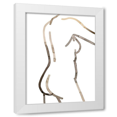Her Lines III White Modern Wood Framed Art Print by Popp, Grace