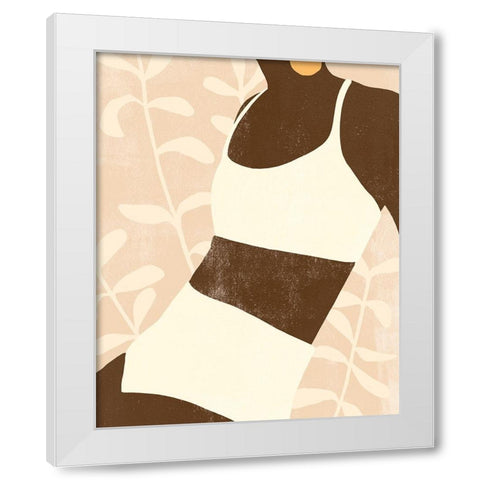 Sunbathers II White Modern Wood Framed Art Print by Scarvey, Emma