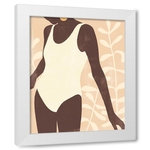 Sunbathers III White Modern Wood Framed Art Print by Scarvey, Emma