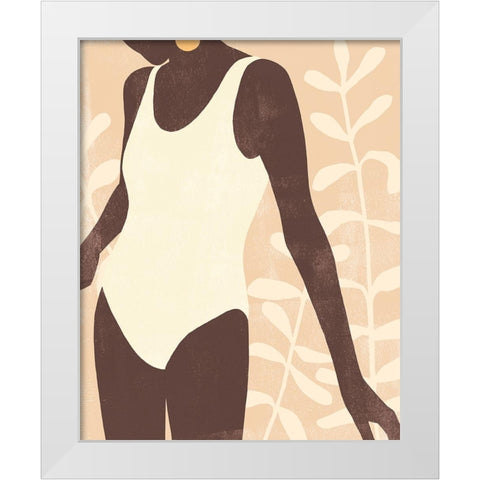 Sunbathers III White Modern Wood Framed Art Print by Scarvey, Emma