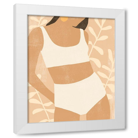 Sunbathers IV White Modern Wood Framed Art Print by Scarvey, Emma