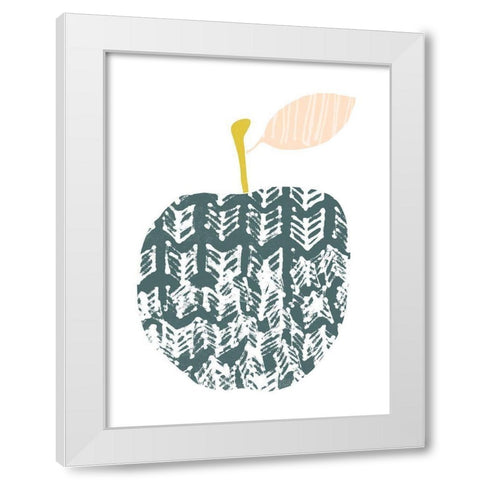 Cut Paper Fruit II White Modern Wood Framed Art Print by Vess, June Erica