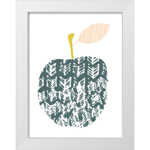 Cut Paper Fruit II White Modern Wood Framed Art Print by Vess, June Erica