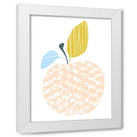 Cut Paper Fruit III White Modern Wood Framed Art Print by Vess, June Erica