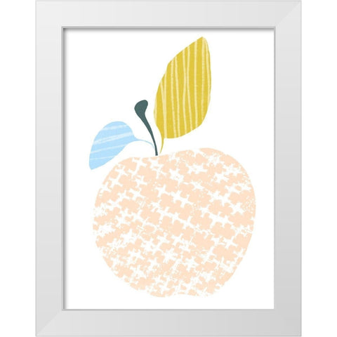 Cut Paper Fruit III White Modern Wood Framed Art Print by Vess, June Erica
