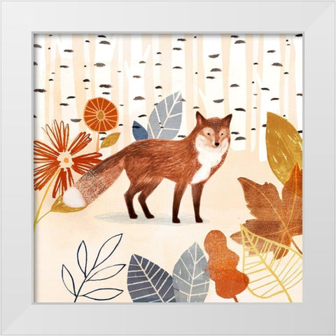 Cozy Autumn Woodland I White Modern Wood Framed Art Print by Borges, Victoria