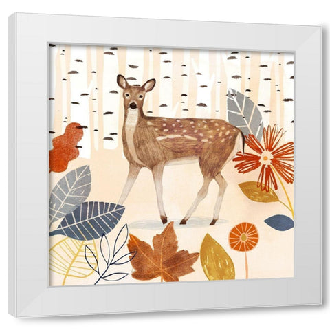 Cozy Autumn Woodland II White Modern Wood Framed Art Print by Borges, Victoria