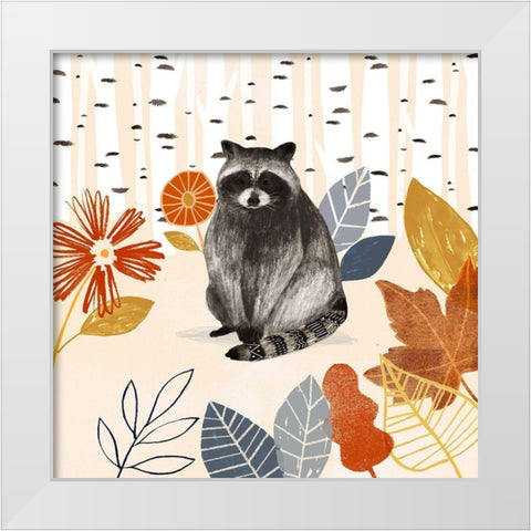 Cozy Autumn Woodland III White Modern Wood Framed Art Print by Borges, Victoria