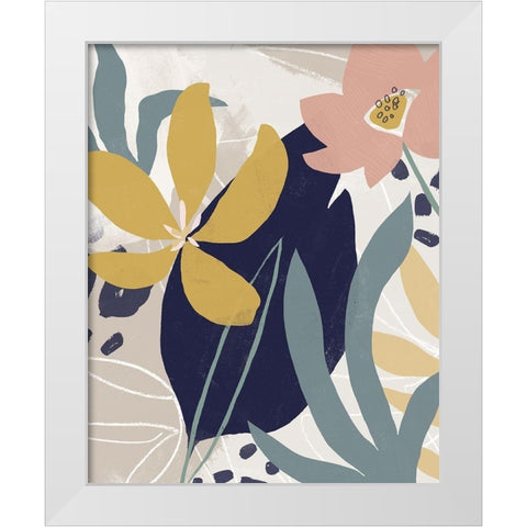 Paper Garden II White Modern Wood Framed Art Print by Vess, June Erica