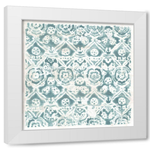 Boho Tile II White Modern Wood Framed Art Print by Vess, June Erica