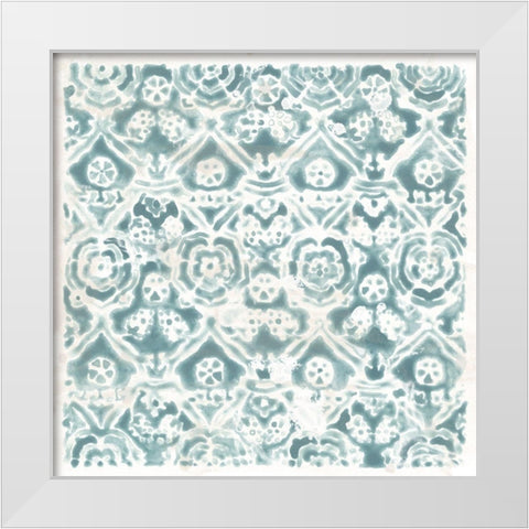 Boho Tile II White Modern Wood Framed Art Print by Vess, June Erica