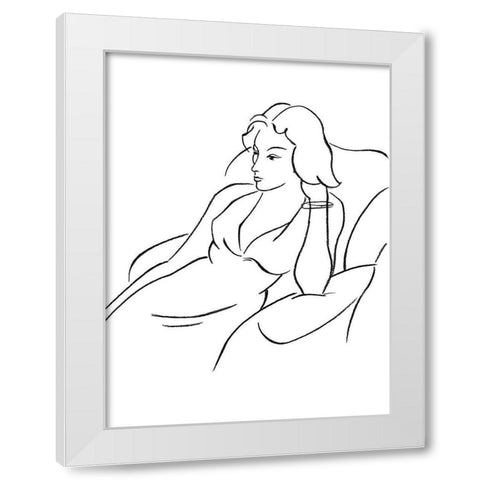 Elegant Portrait I White Modern Wood Framed Art Print by Harper, Ethan