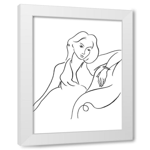Elegant Portrait II White Modern Wood Framed Art Print by Harper, Ethan