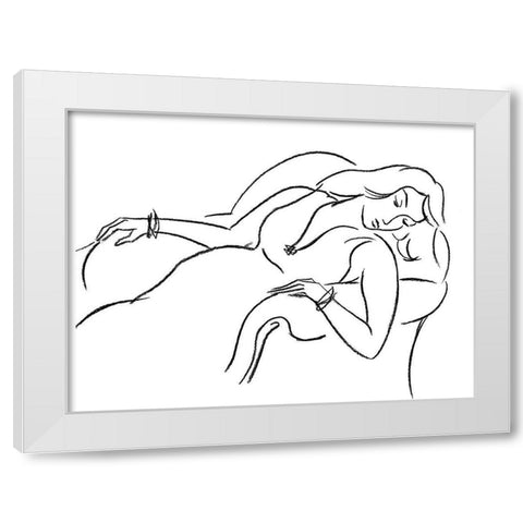 Elegant Portrait III White Modern Wood Framed Art Print by Harper, Ethan