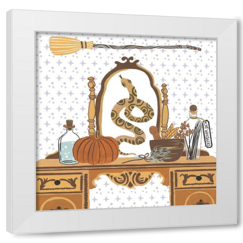 Halloween Prep II White Modern Wood Framed Art Print by Wang, Melissa