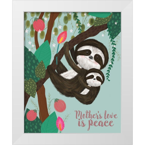 Mothers Love I White Modern Wood Framed Art Print by Hernandez, Larisa