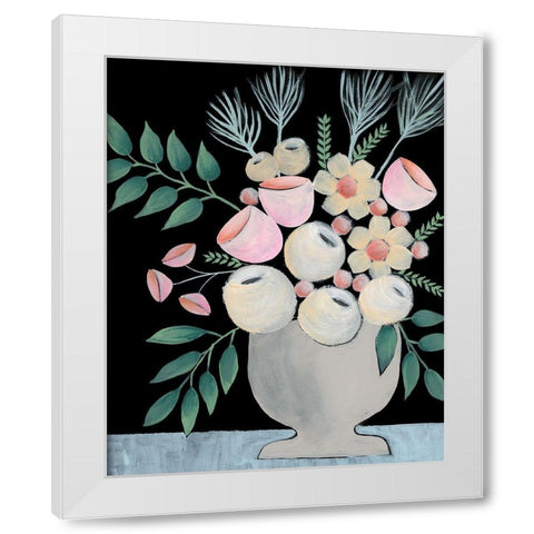 Rosada Floral I White Modern Wood Framed Art Print by Moore, Regina