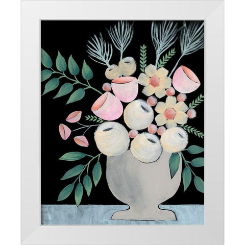 Rosada Floral I White Modern Wood Framed Art Print by Moore, Regina