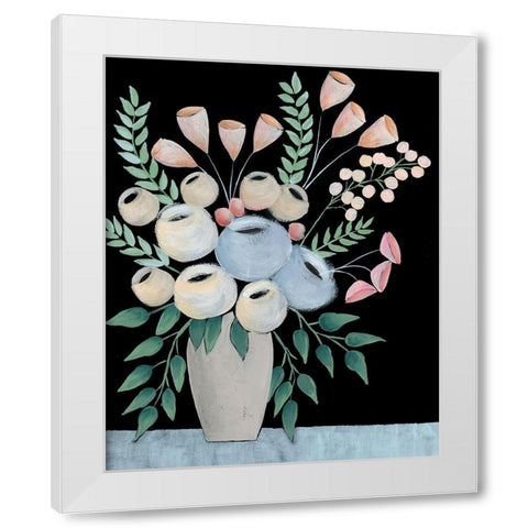 Rosada Floral II White Modern Wood Framed Art Print by Moore, Regina