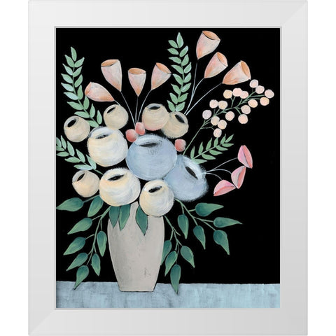 Rosada Floral II White Modern Wood Framed Art Print by Moore, Regina