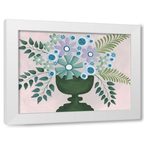 Lavanda Floral II White Modern Wood Framed Art Print by Moore, Regina