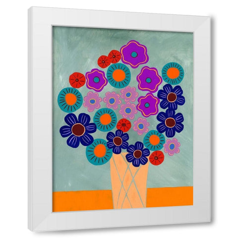 Summer Arrangement II White Modern Wood Framed Art Print by Moore, Regina