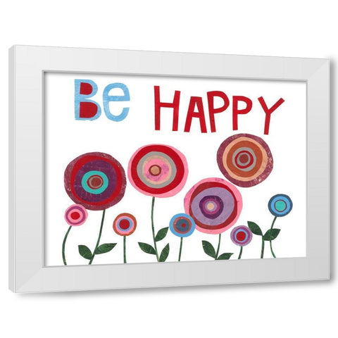Garden Sentiment II White Modern Wood Framed Art Print by Moore, Regina
