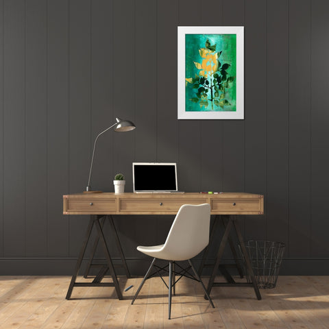Changing Leaves I White Modern Wood Framed Art Print by Moore, Regina