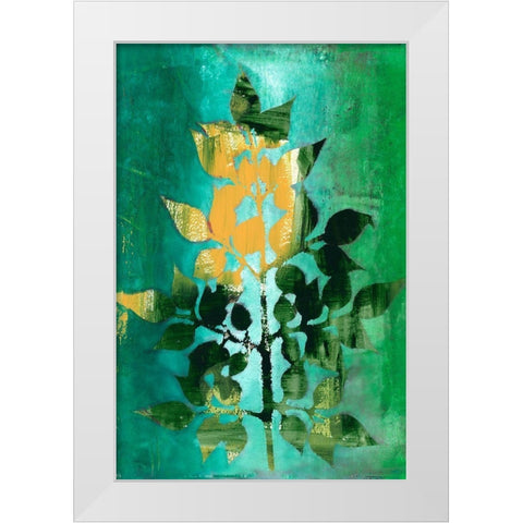 Changing Leaves I White Modern Wood Framed Art Print by Moore, Regina