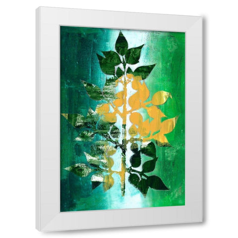 Changing Leaves II White Modern Wood Framed Art Print by Moore, Regina