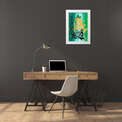 Changing Leaves III White Modern Wood Framed Art Print by Moore, Regina