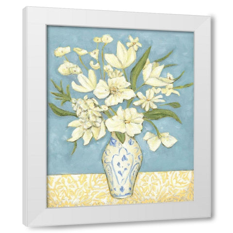 Springtime Bouquet I White Modern Wood Framed Art Print by Zarris, Chariklia