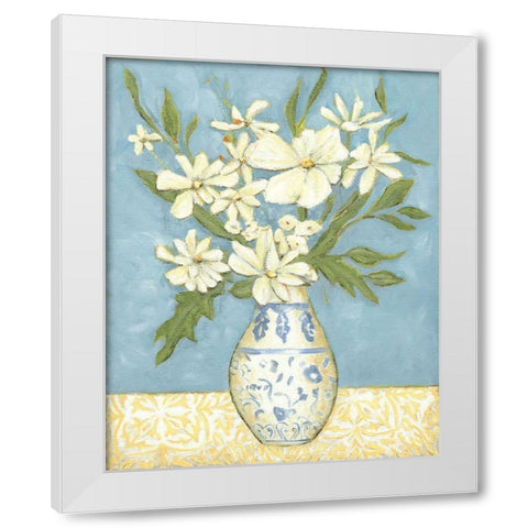 Springtime Bouquet II White Modern Wood Framed Art Print by Zarris, Chariklia