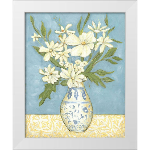 Springtime Bouquet II White Modern Wood Framed Art Print by Zarris, Chariklia