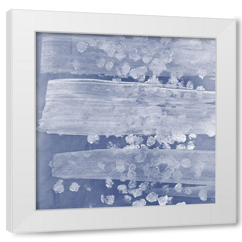 Indigo Rule IV White Modern Wood Framed Art Print by Meagher, Megan