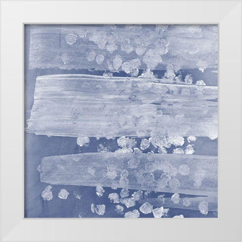 Indigo Rule IV White Modern Wood Framed Art Print by Meagher, Megan
