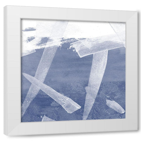 Indigo Rule VI White Modern Wood Framed Art Print by Meagher, Megan