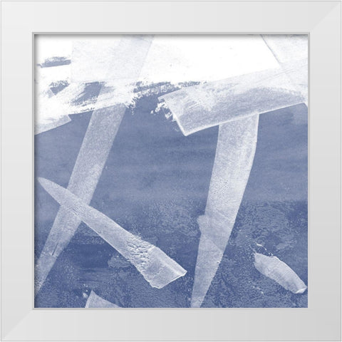 Indigo Rule VI White Modern Wood Framed Art Print by Meagher, Megan