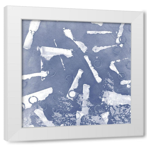 Indigo Rule VII White Modern Wood Framed Art Print by Meagher, Megan