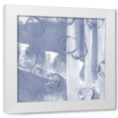 Indigo Rule IX White Modern Wood Framed Art Print by Meagher, Megan