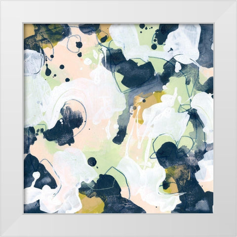 Cellular Patina I White Modern Wood Framed Art Print by Vess, June Erica