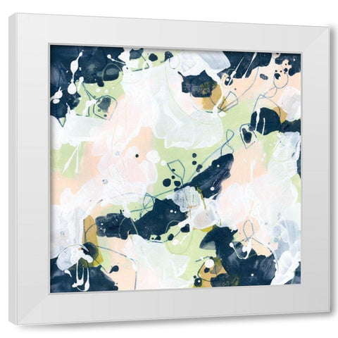 Cellular Patina II White Modern Wood Framed Art Print by Vess, June Erica