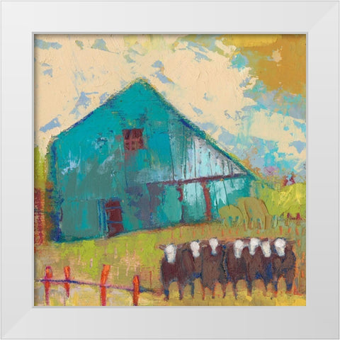 Request Barn White Modern Wood Framed Art Print by Jachimiec, Sue